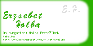 erzsebet holba business card